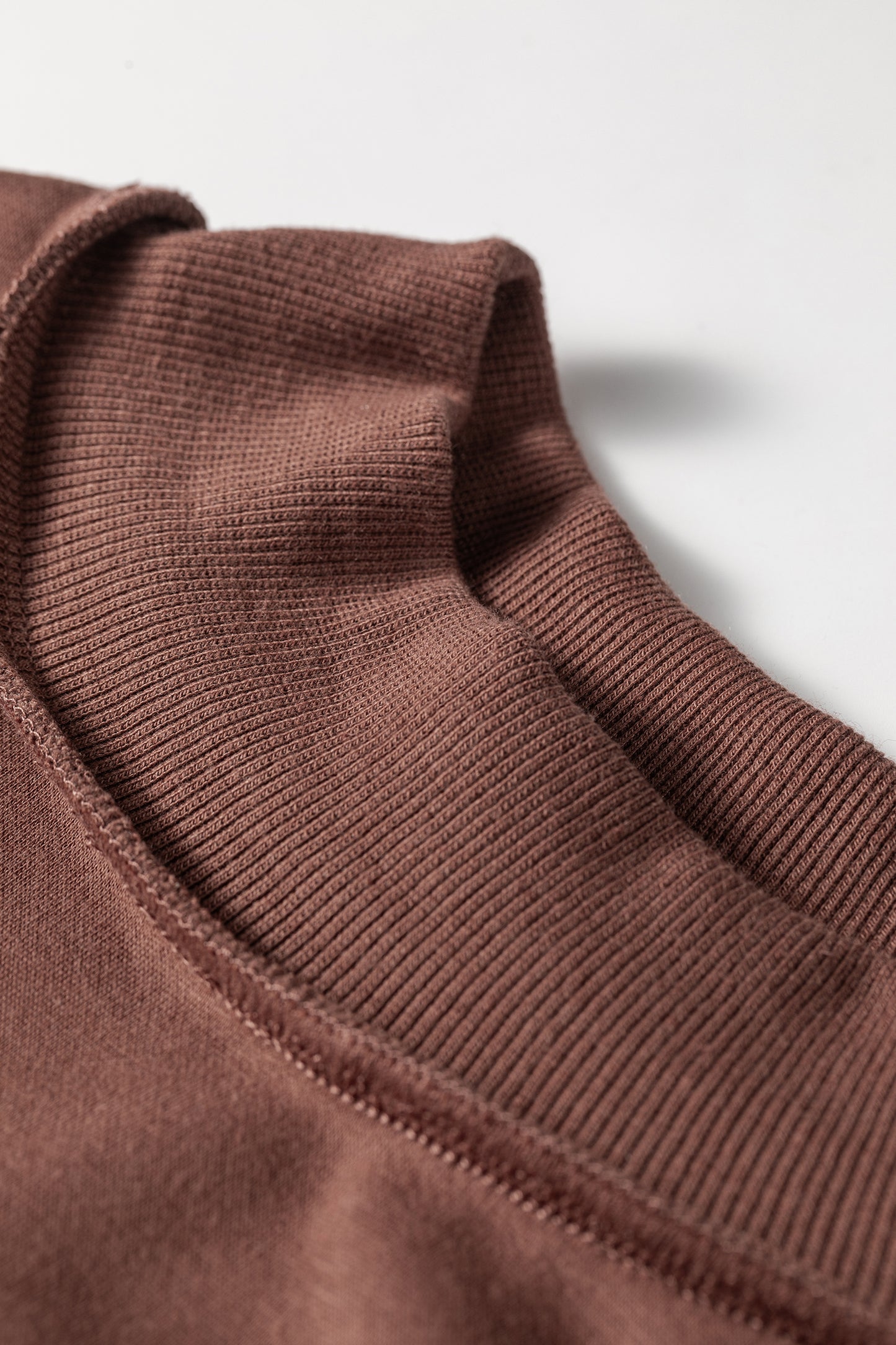 Light Pink Oversize Drop Shoulder Reversible Mock Neck Sweatshirt