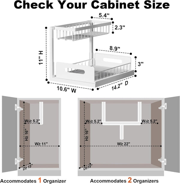 Easy Reach Under Sink Organizer