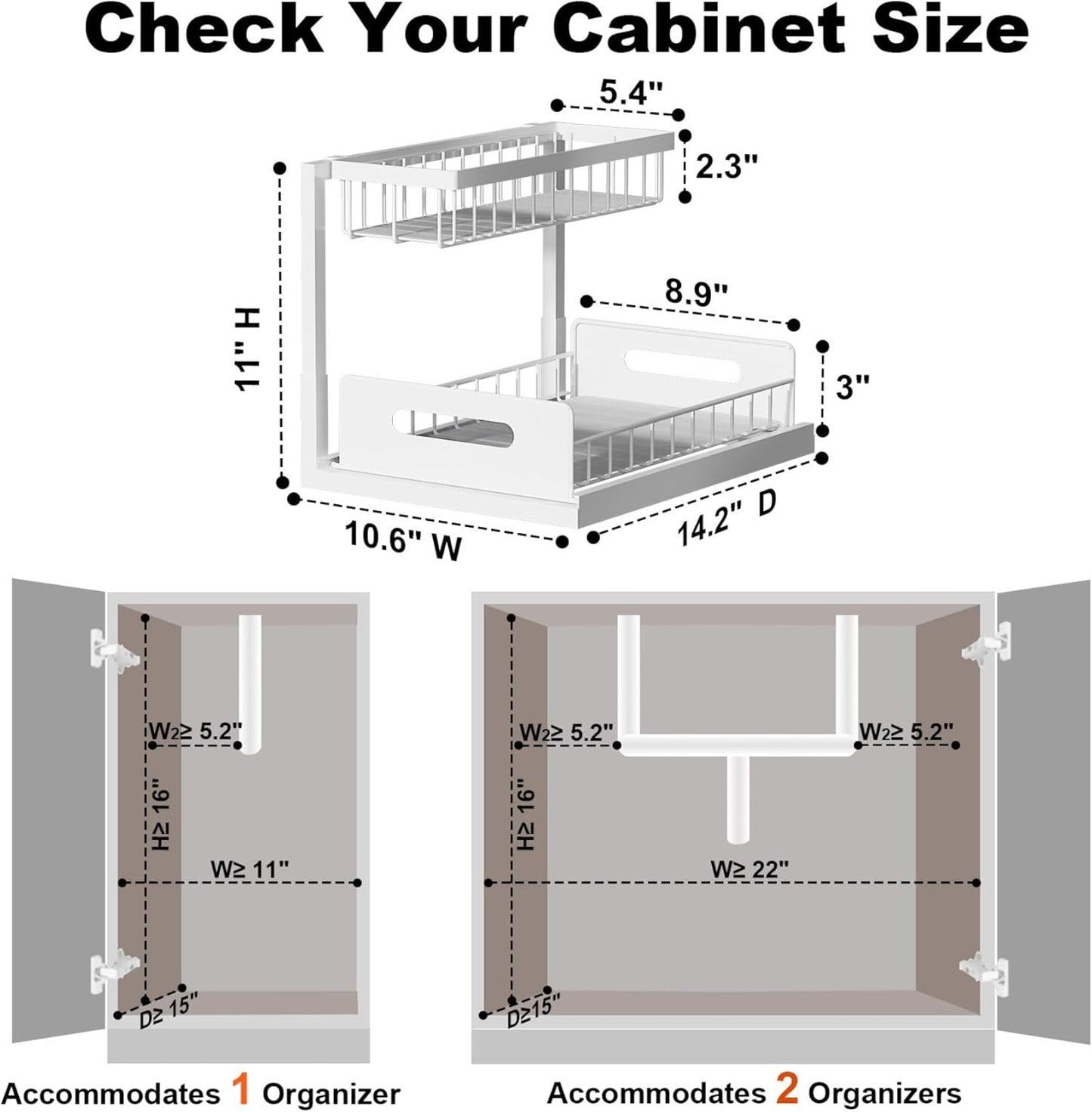Easy Reach Under Sink Organizer