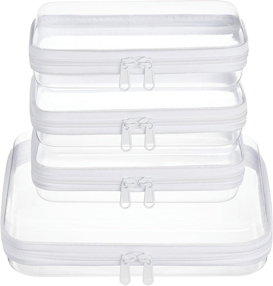 Clear Zipper Travel Organizer Set