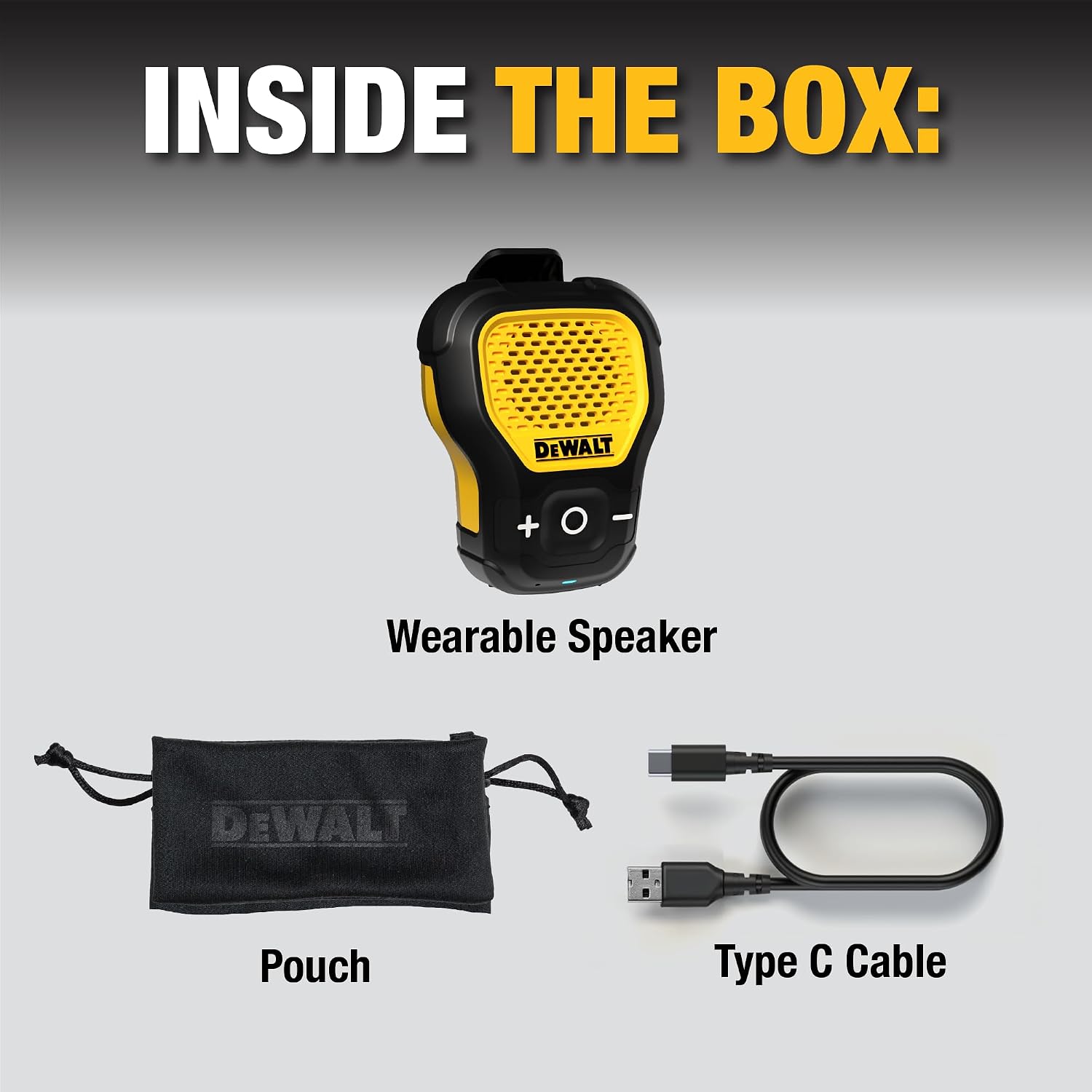 DEWALT Clip-On Bluetooth Speaker
