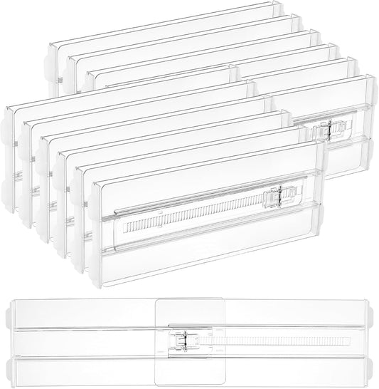Clear Adjustable Drawer Organizers