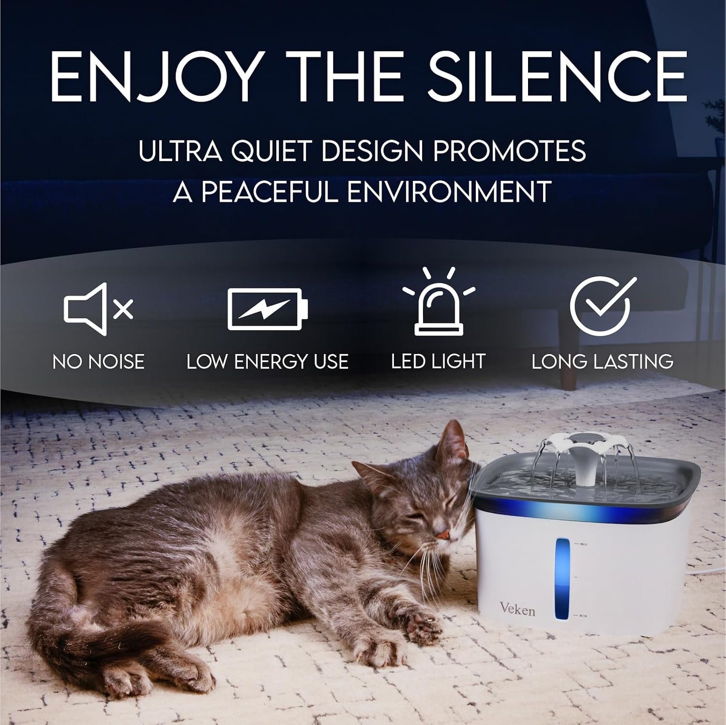 Veken Pet Water Fountain