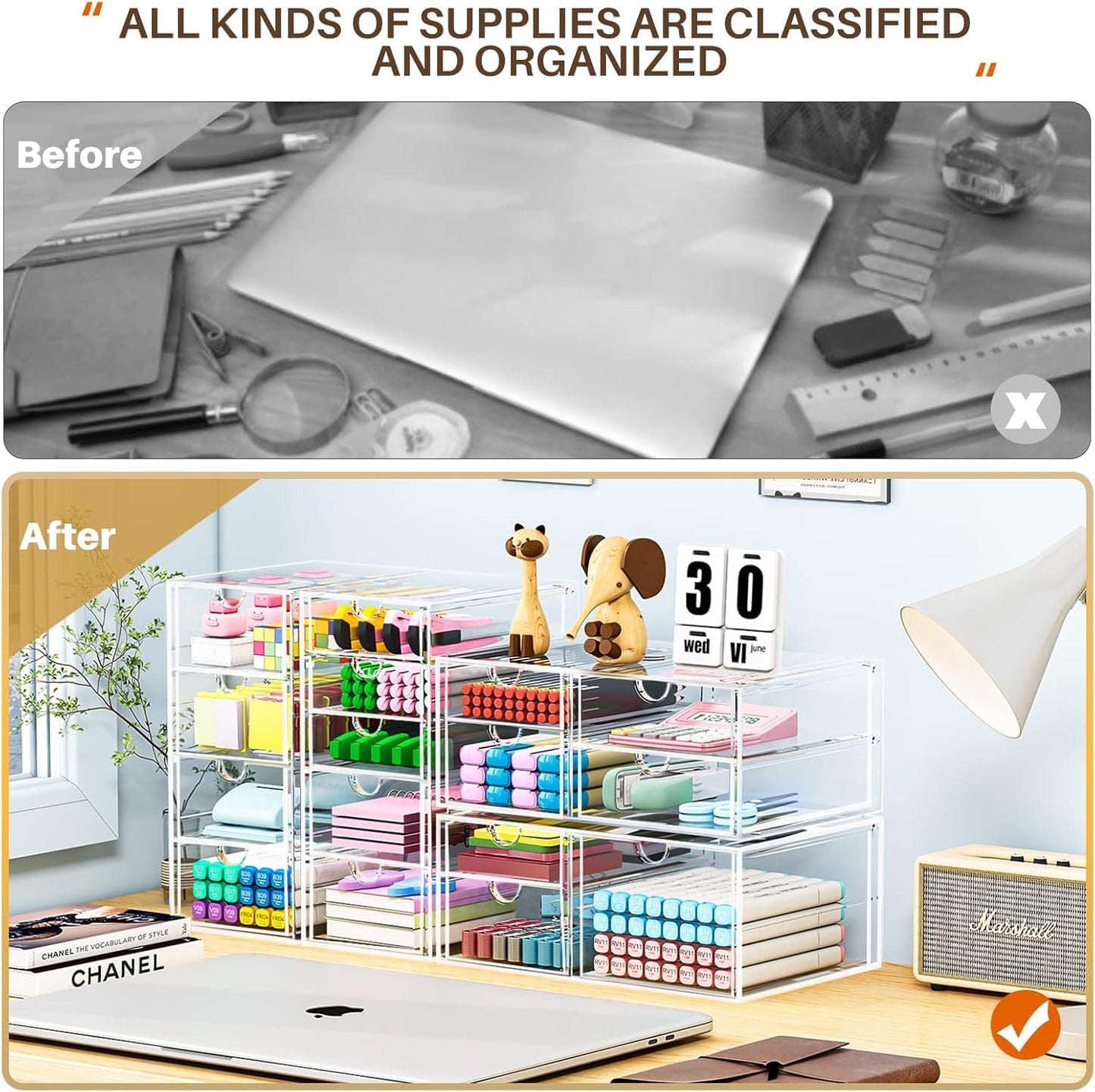 Clear 16-Drawer Organizer