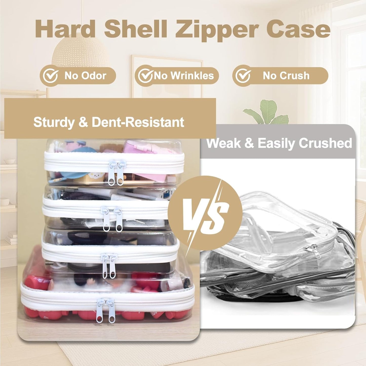 Clear Zipper Travel Organizer Set