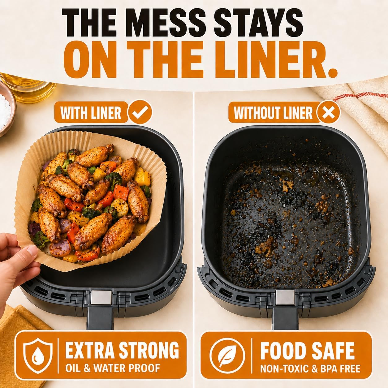 Easy Clean Air Fryer Liners