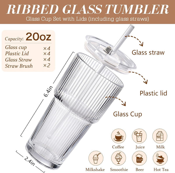 Chic Iced Coffee Tumbler Set
