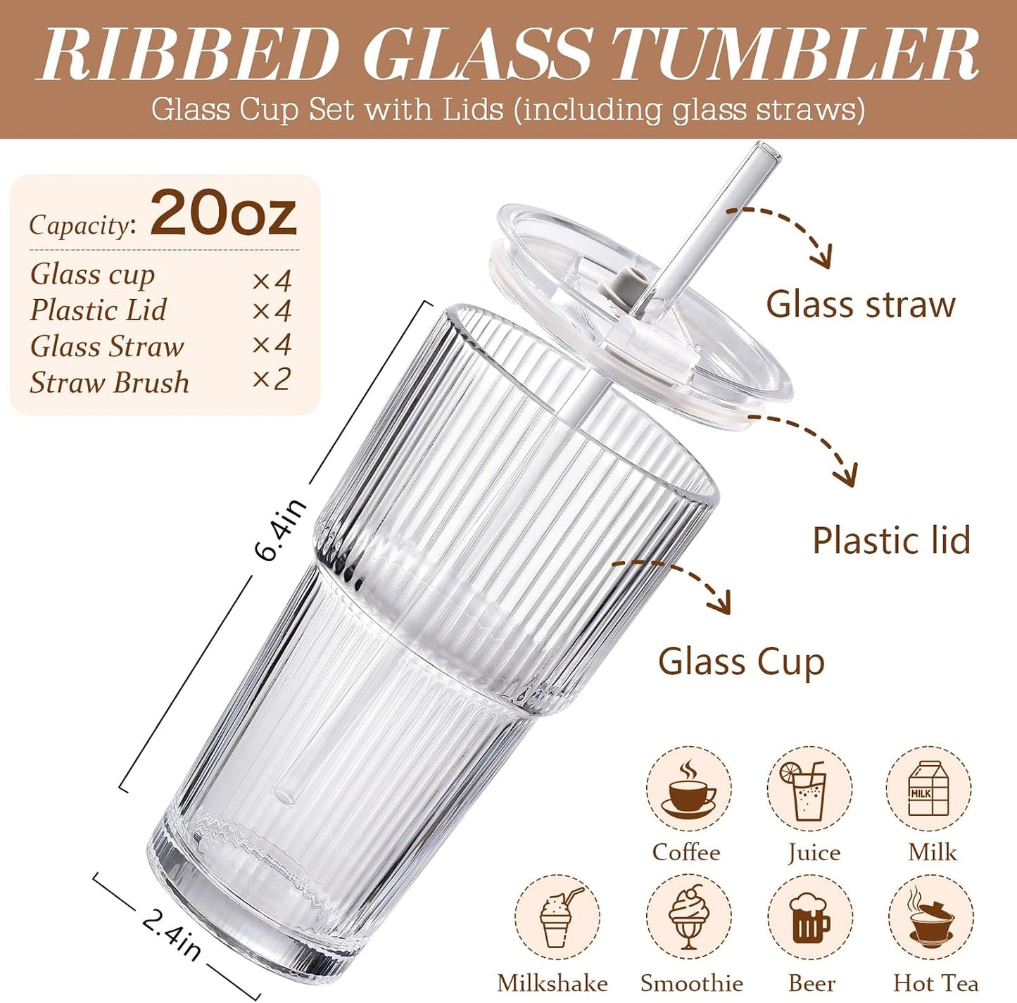 Chic Iced Coffee Tumbler Set