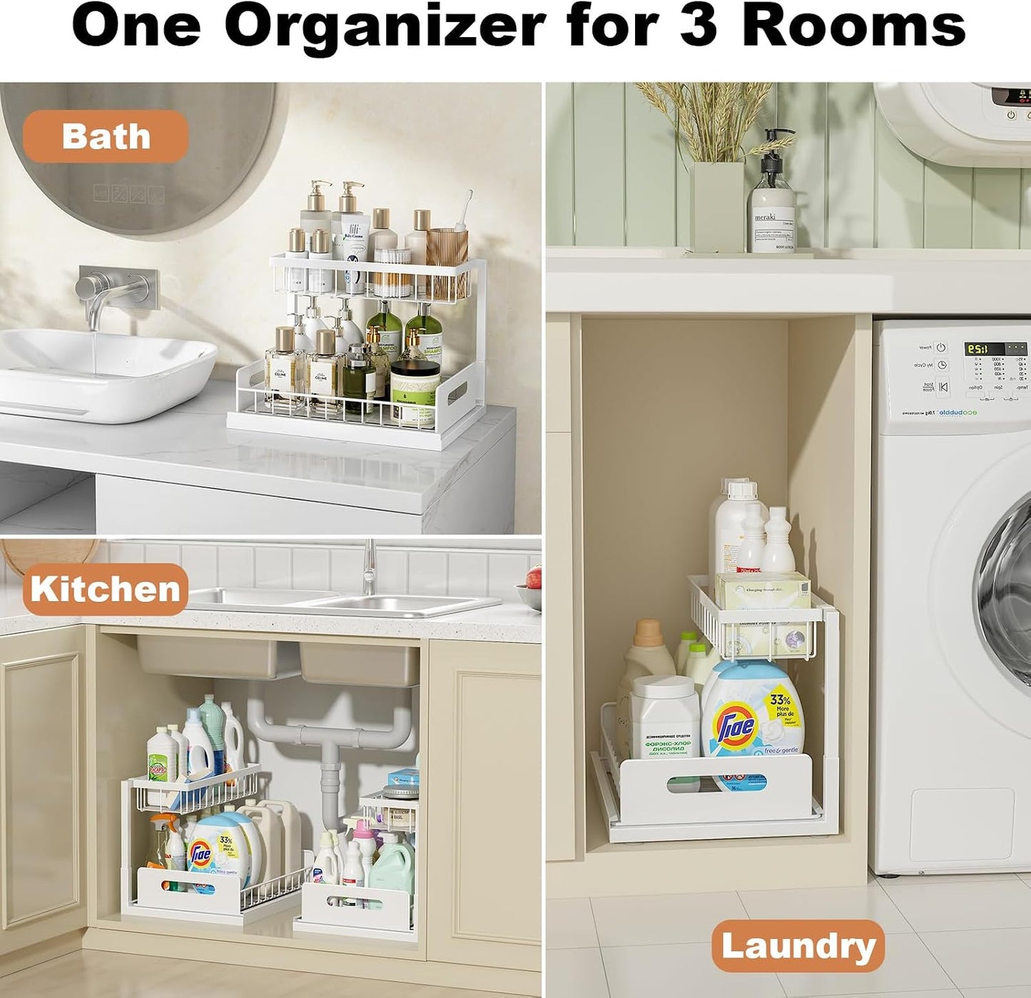 Easy Reach Under Sink Organizer