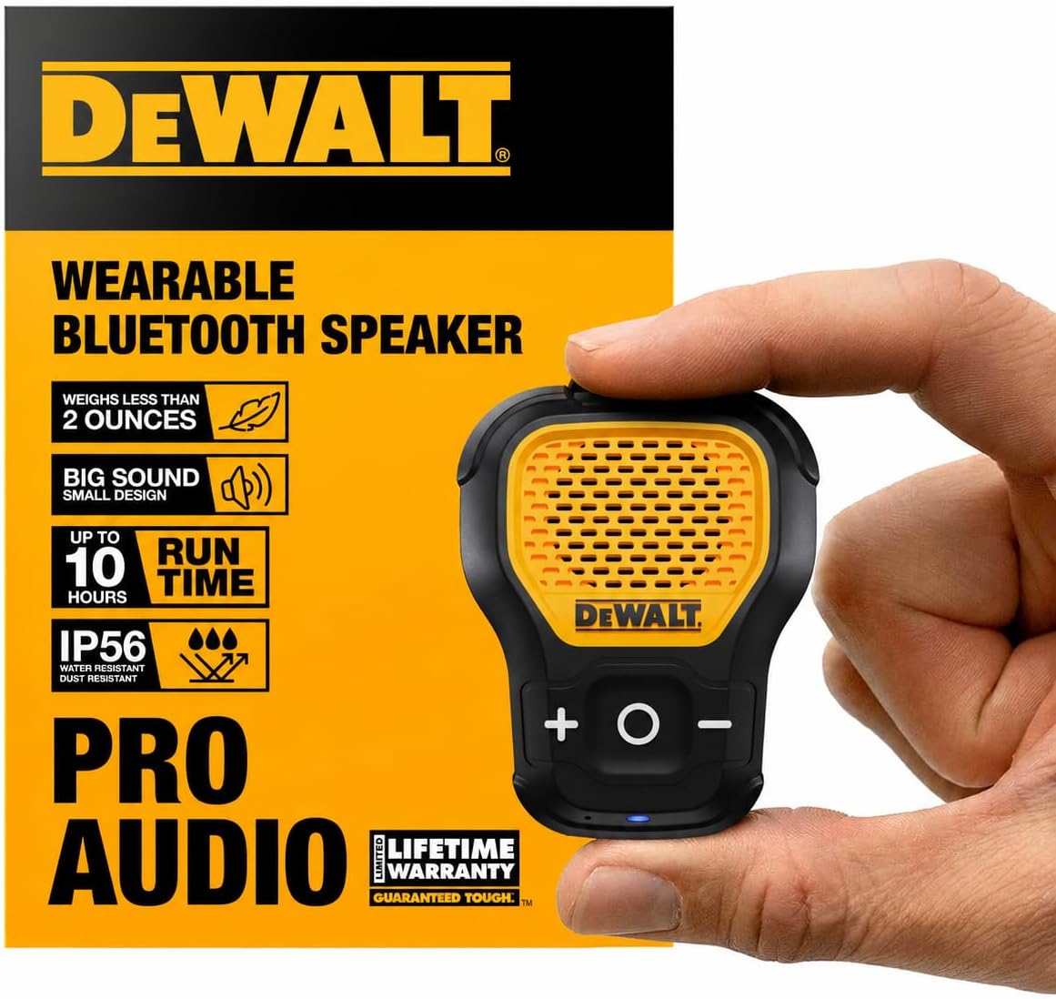 DEWALT Clip-On Bluetooth Speaker