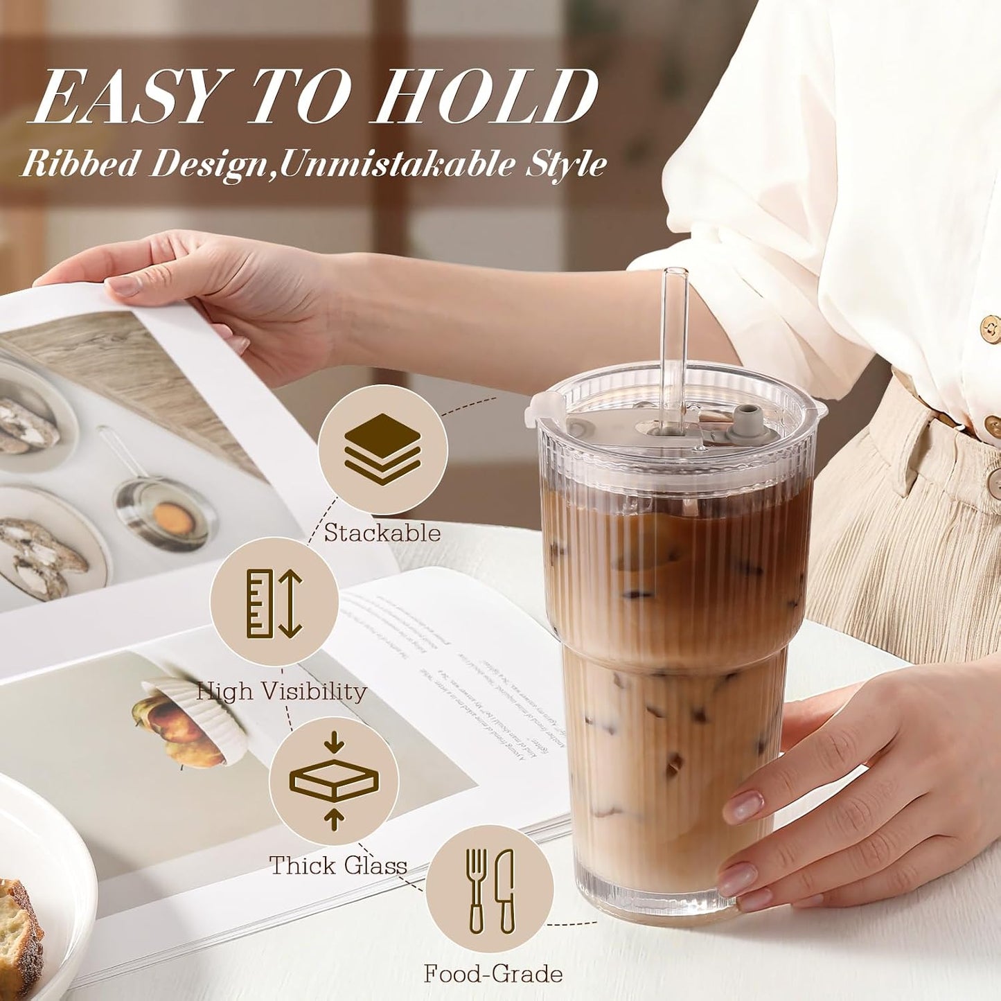 Chic Iced Coffee Tumbler Set