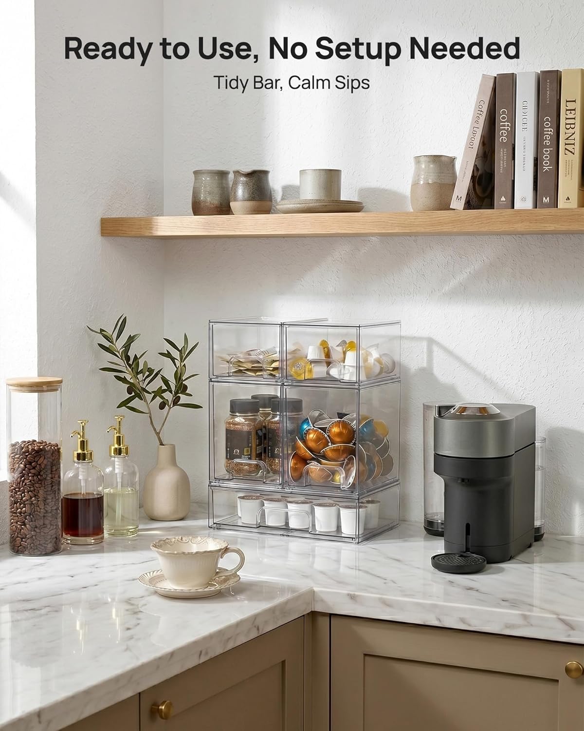 Clear Stackable Drawer Set