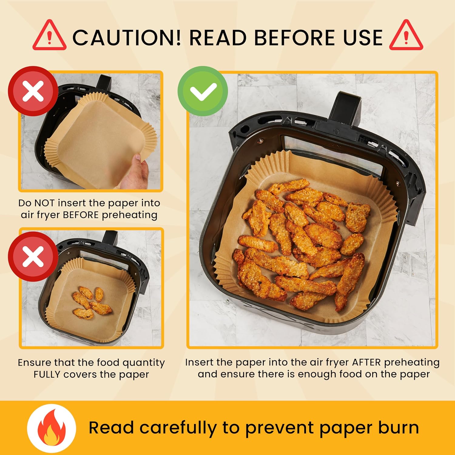 Easy Clean Air Fryer Liners