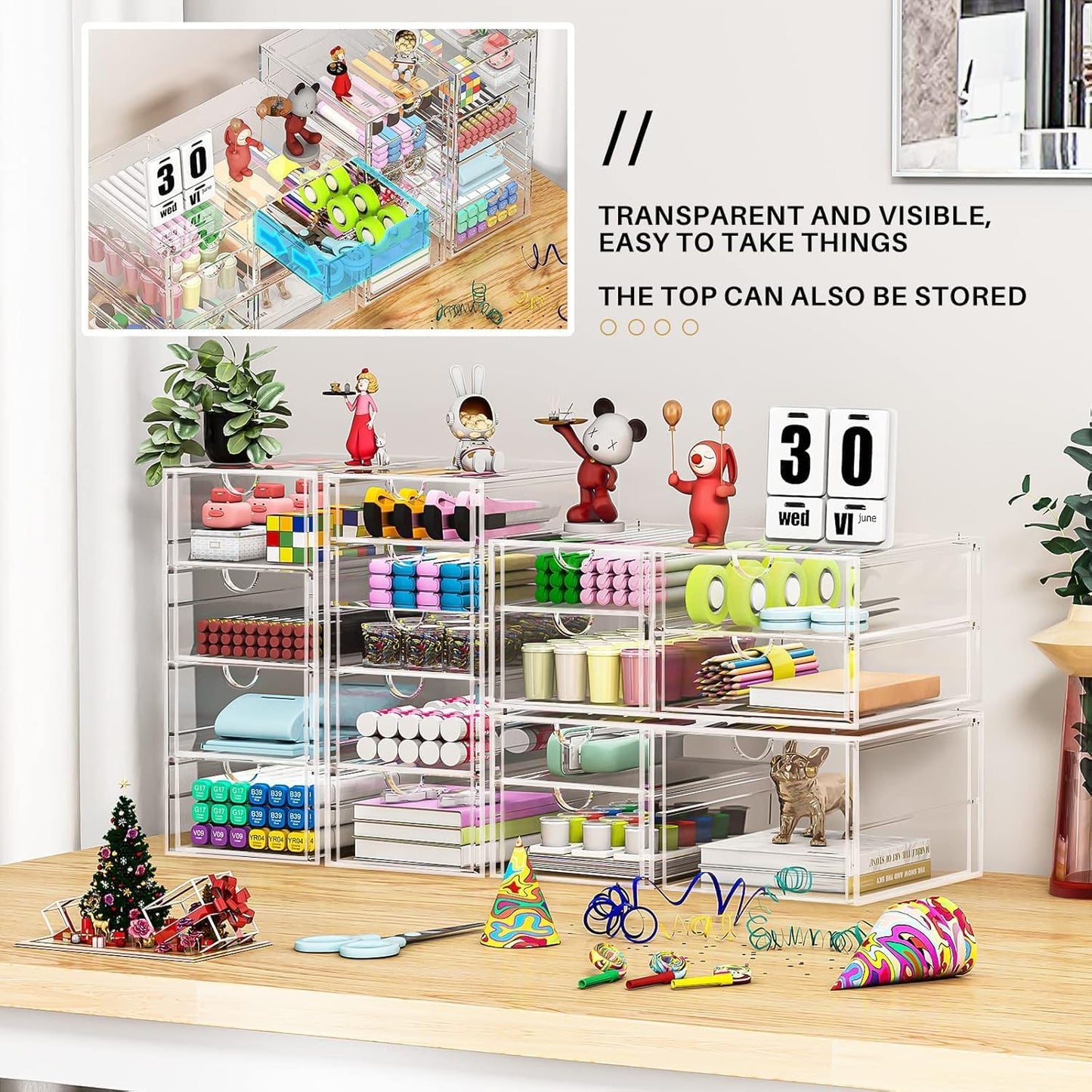 Clear 16-Drawer Organizer