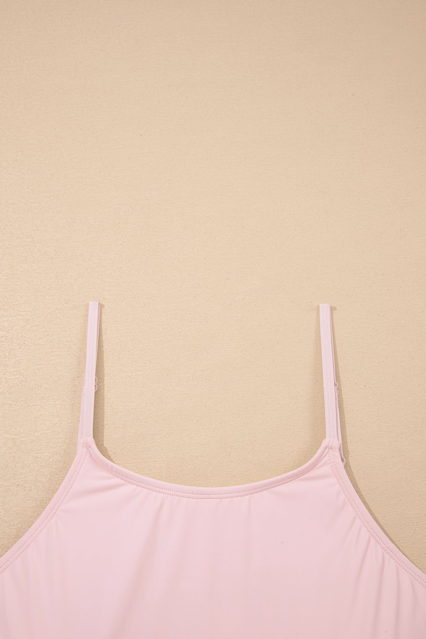 Pink Plus Size Build-in Shorts Sleeveless Dress With Short Two Piece Set