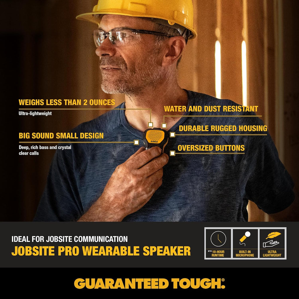 DEWALT Clip-On Bluetooth Speaker