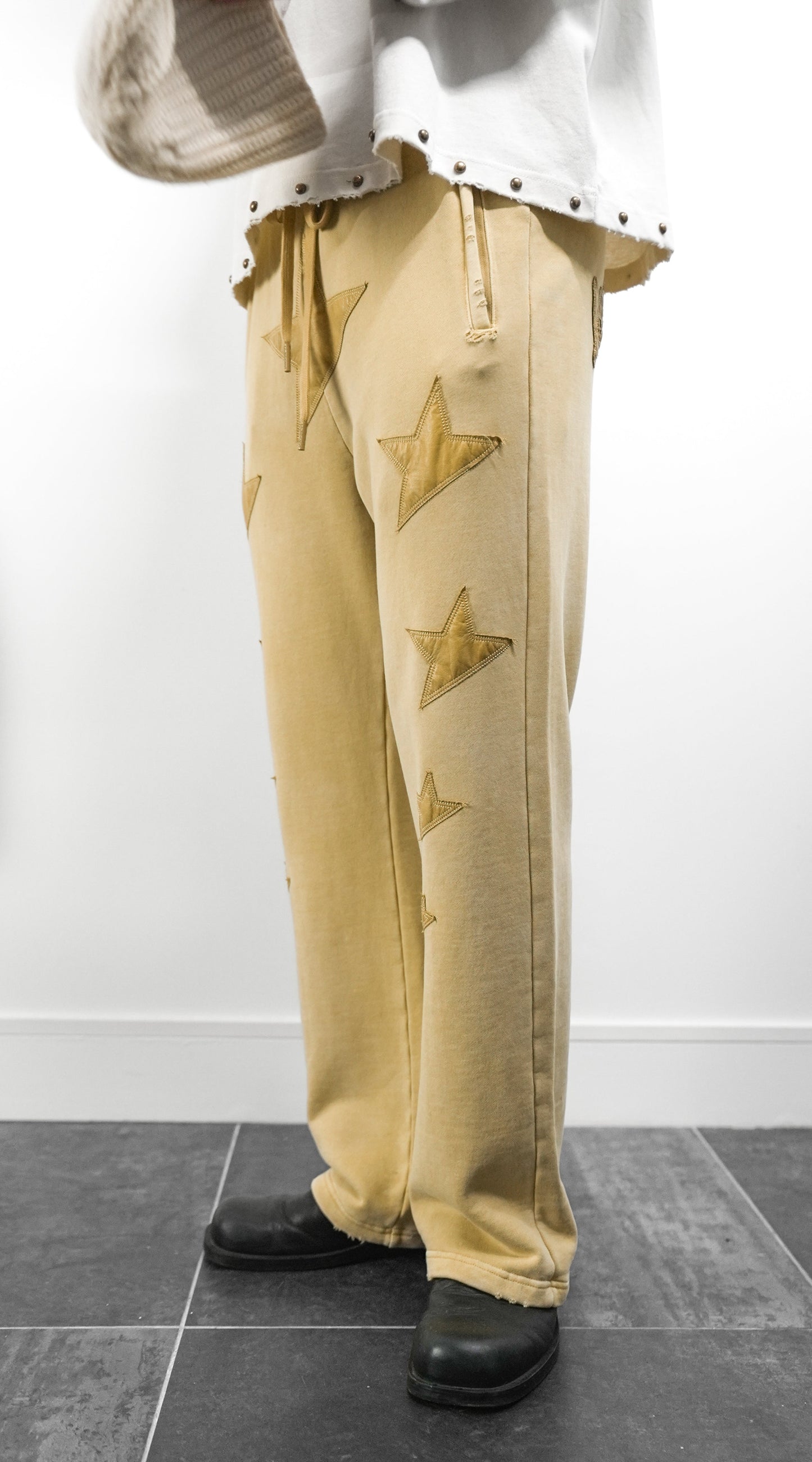 Star Leather Sweatpants