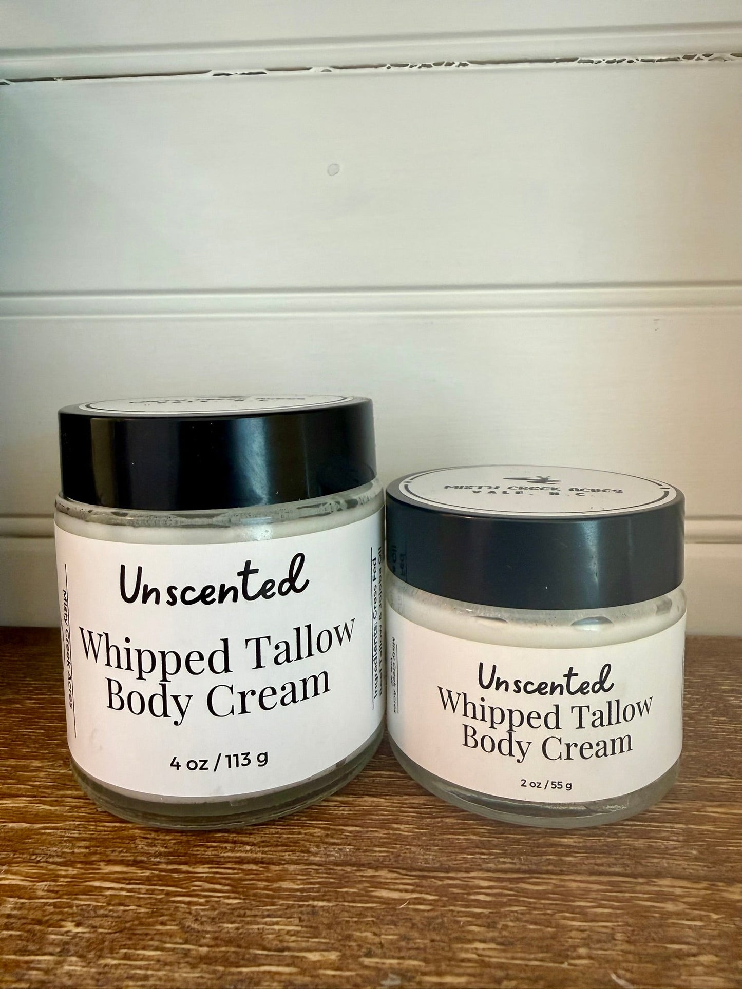 Unscented Whipped Tallow Cream – Grass-Fed, 2-Ingredient Moisturizer for Sensitive Skin (2 oz & 4 oz)
