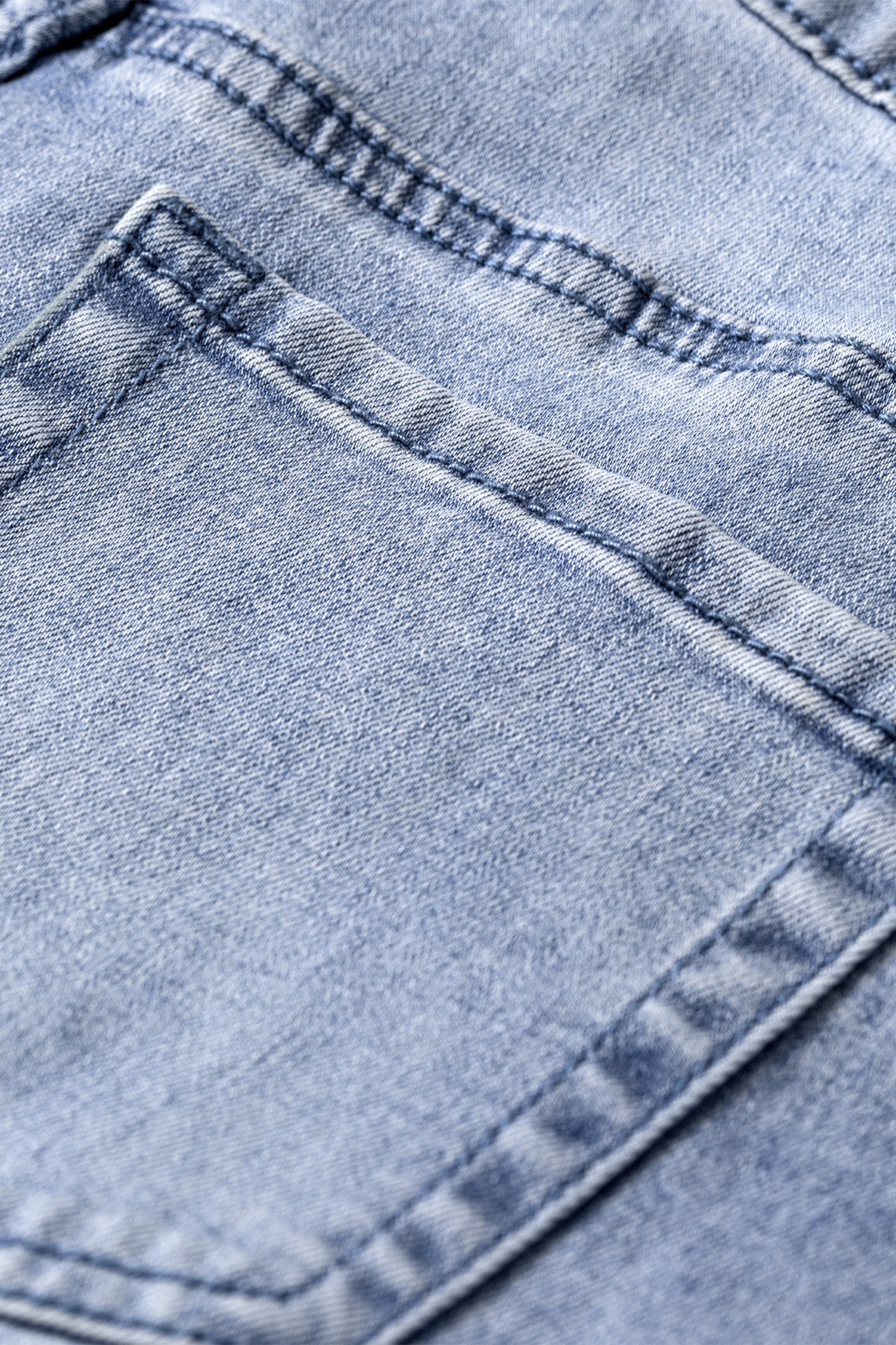 Beau Blue Turn-up Cuffs Womens Loose Jeans